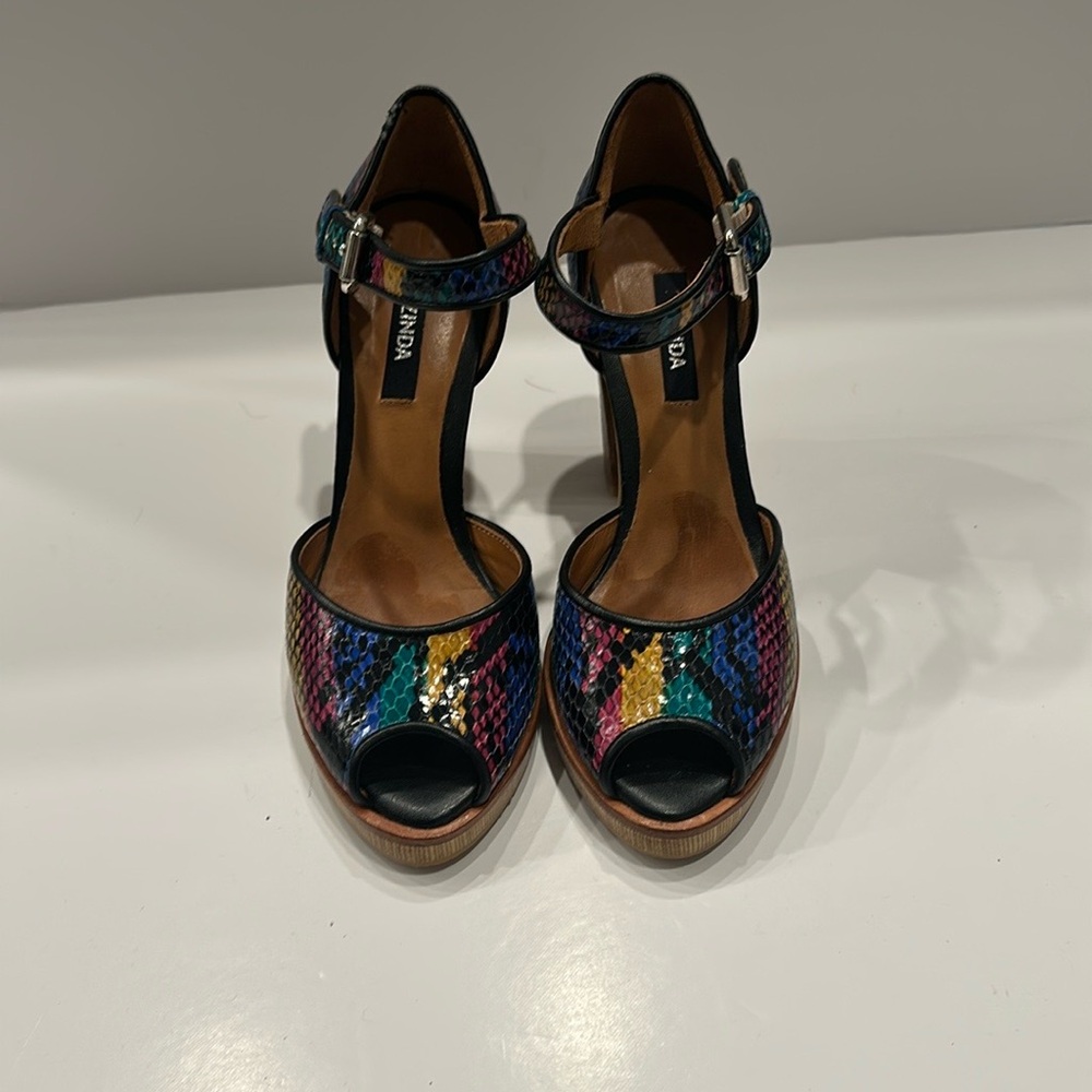 Black Peep-Toe High Heel Sandals with Ankle Strap